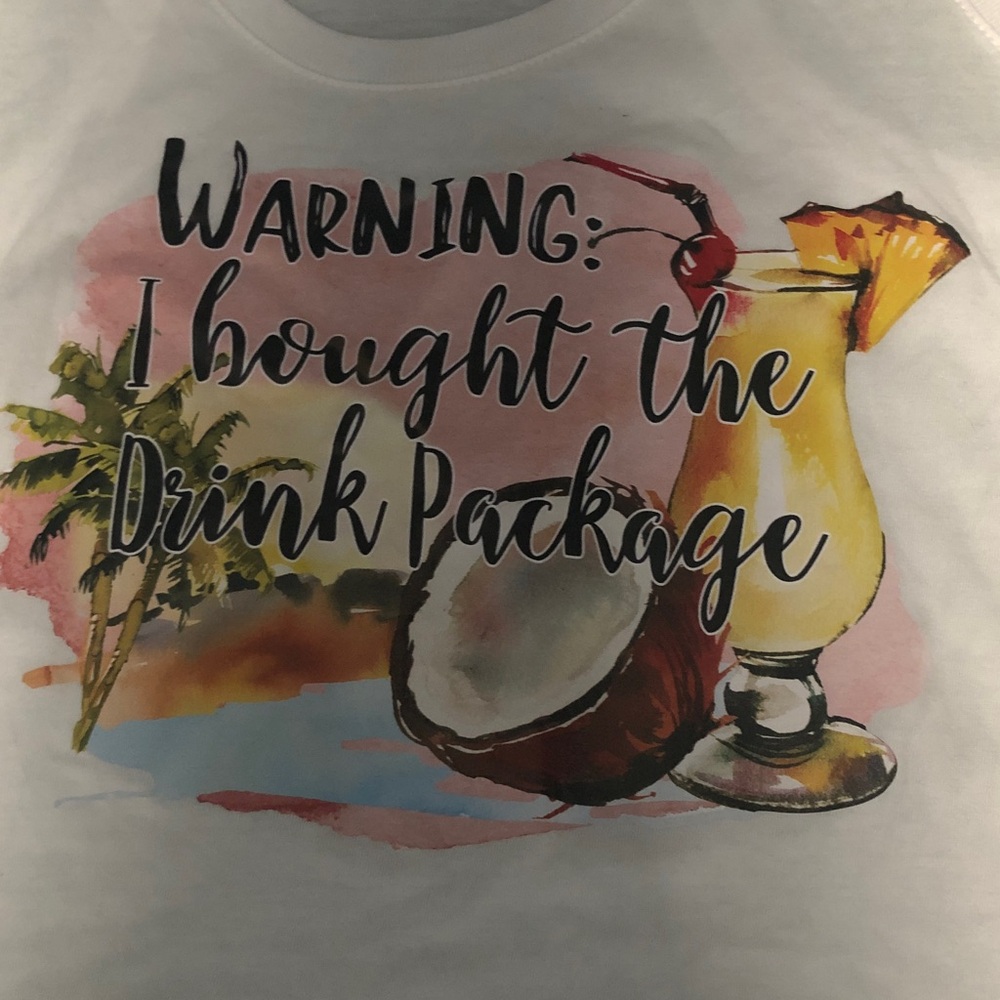 🏋️‍♂️ Custom Made “Warning: I Bought the Drink Package” Tank Top